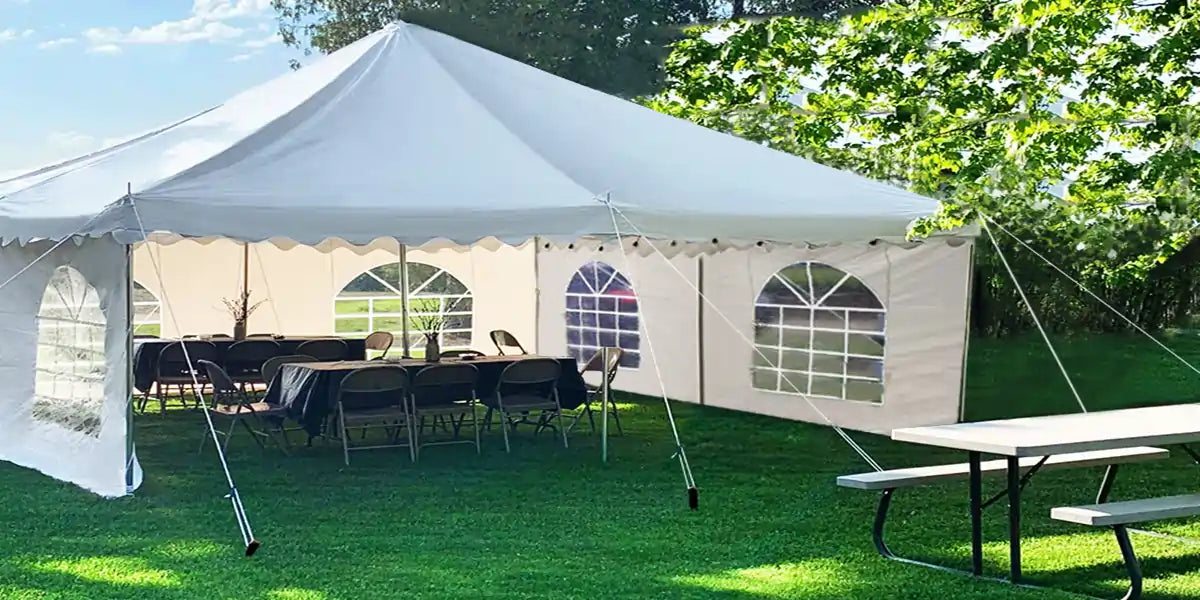 Quictent 20'X20' PVC Fire Retardant Pole Tents