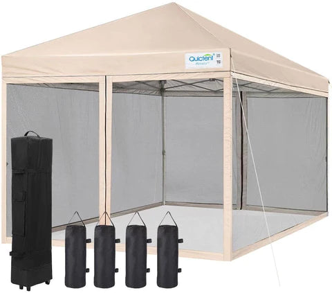 Pop up canopy with screen walls hot sale