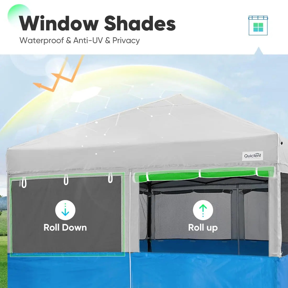 10' x 10' Two in One Screened Pop up Canopy