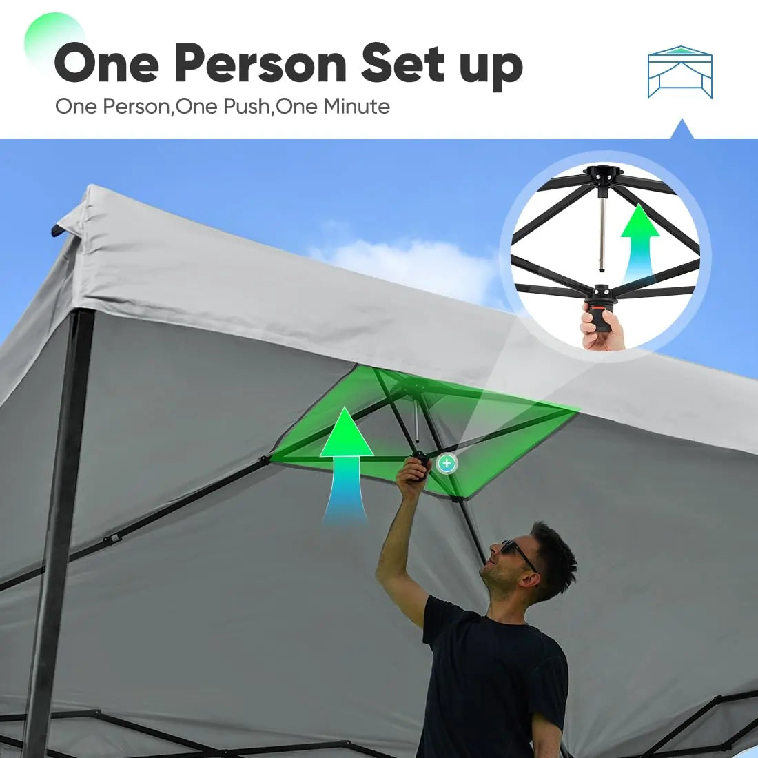 10' x 10' Two in One Screened Pop up Canopy