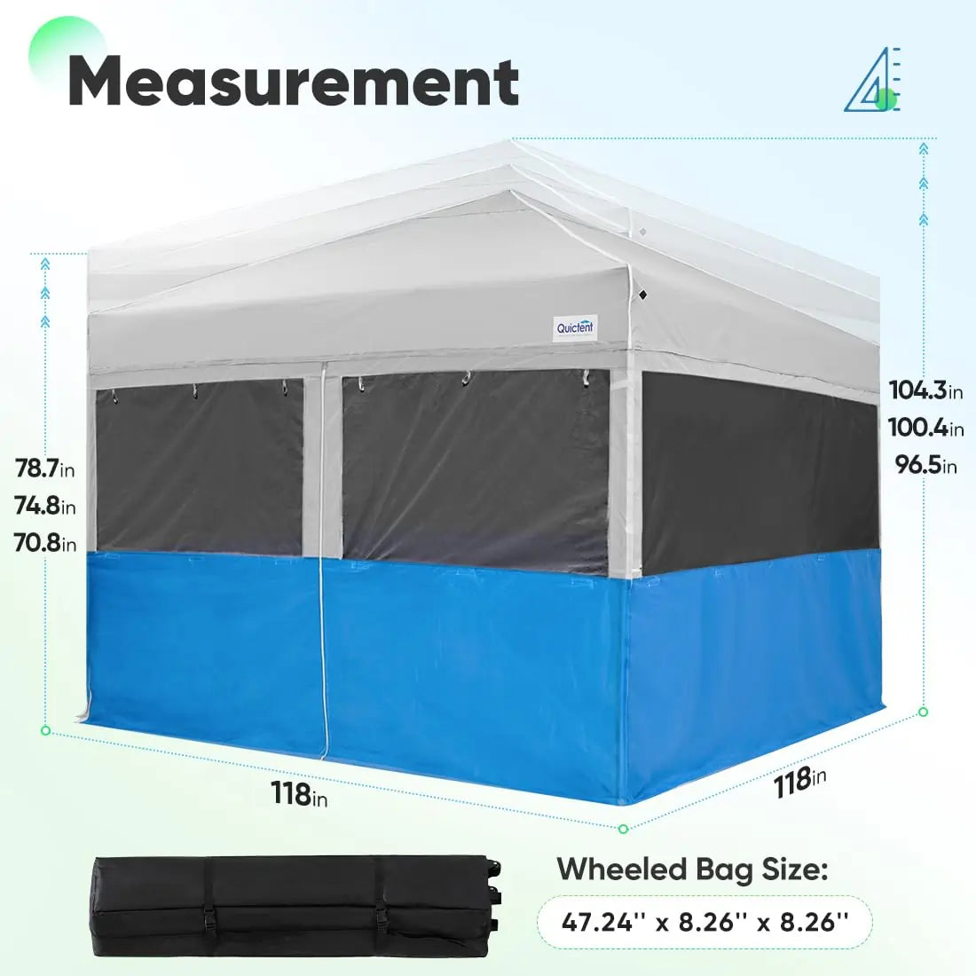 10' x 10' Two in One Screened Pop up Canopy