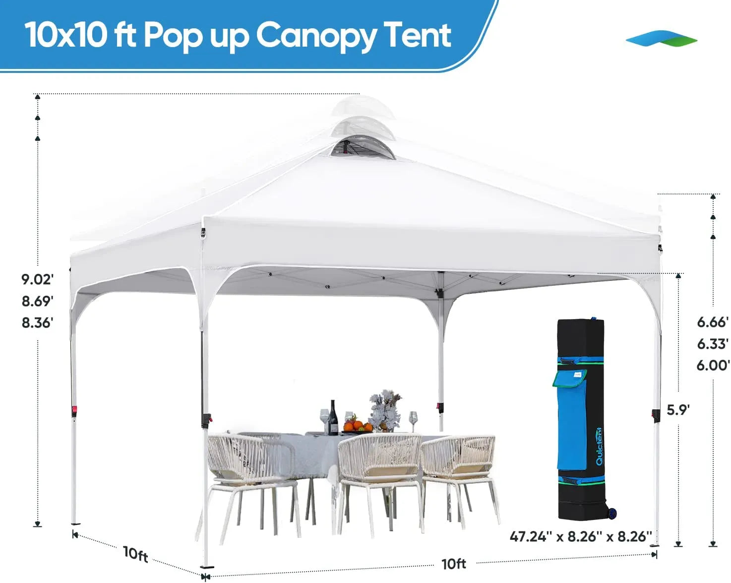 White 10x10 event tent size#color_white