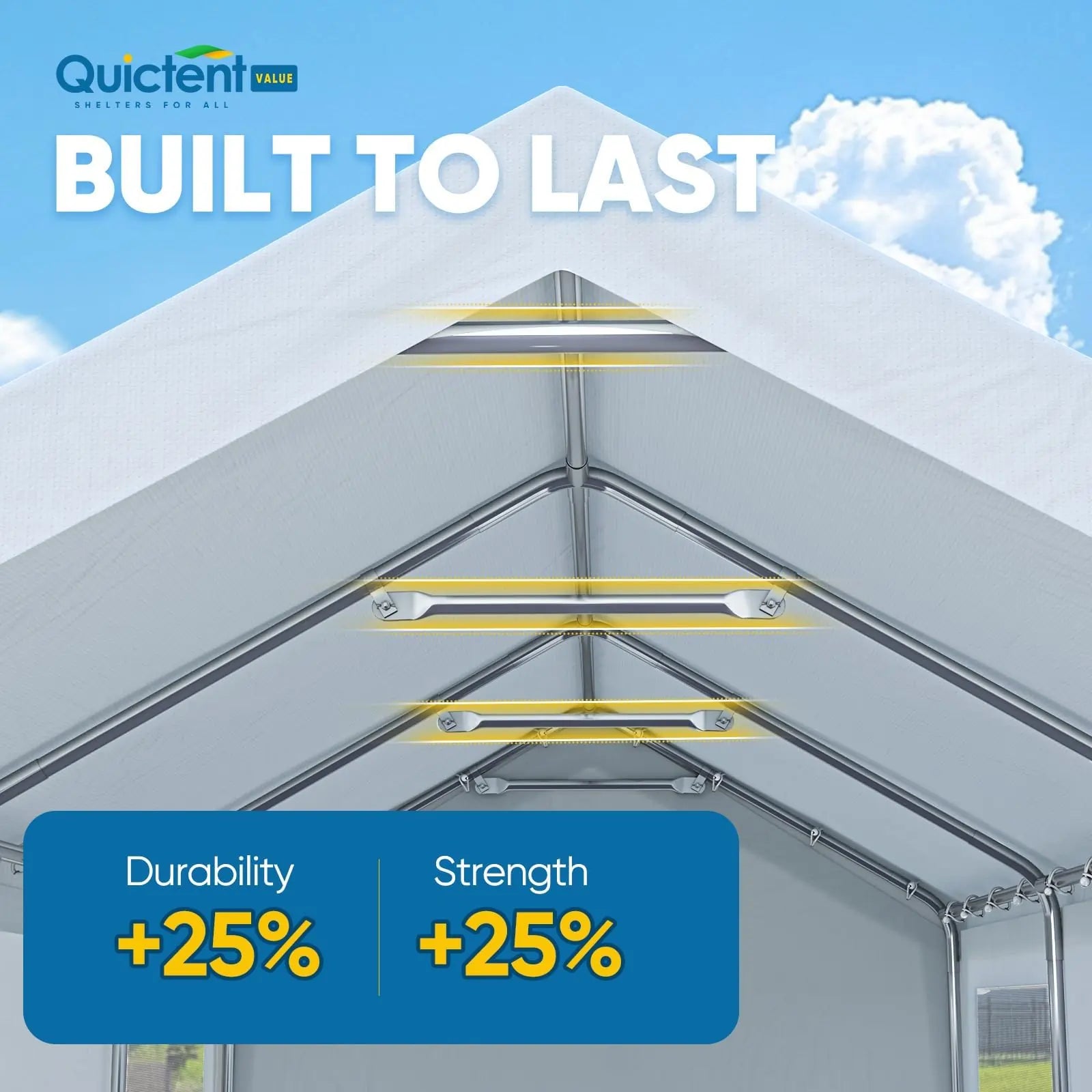 Upgraded Galvanized Tube#color_10'x20'-White