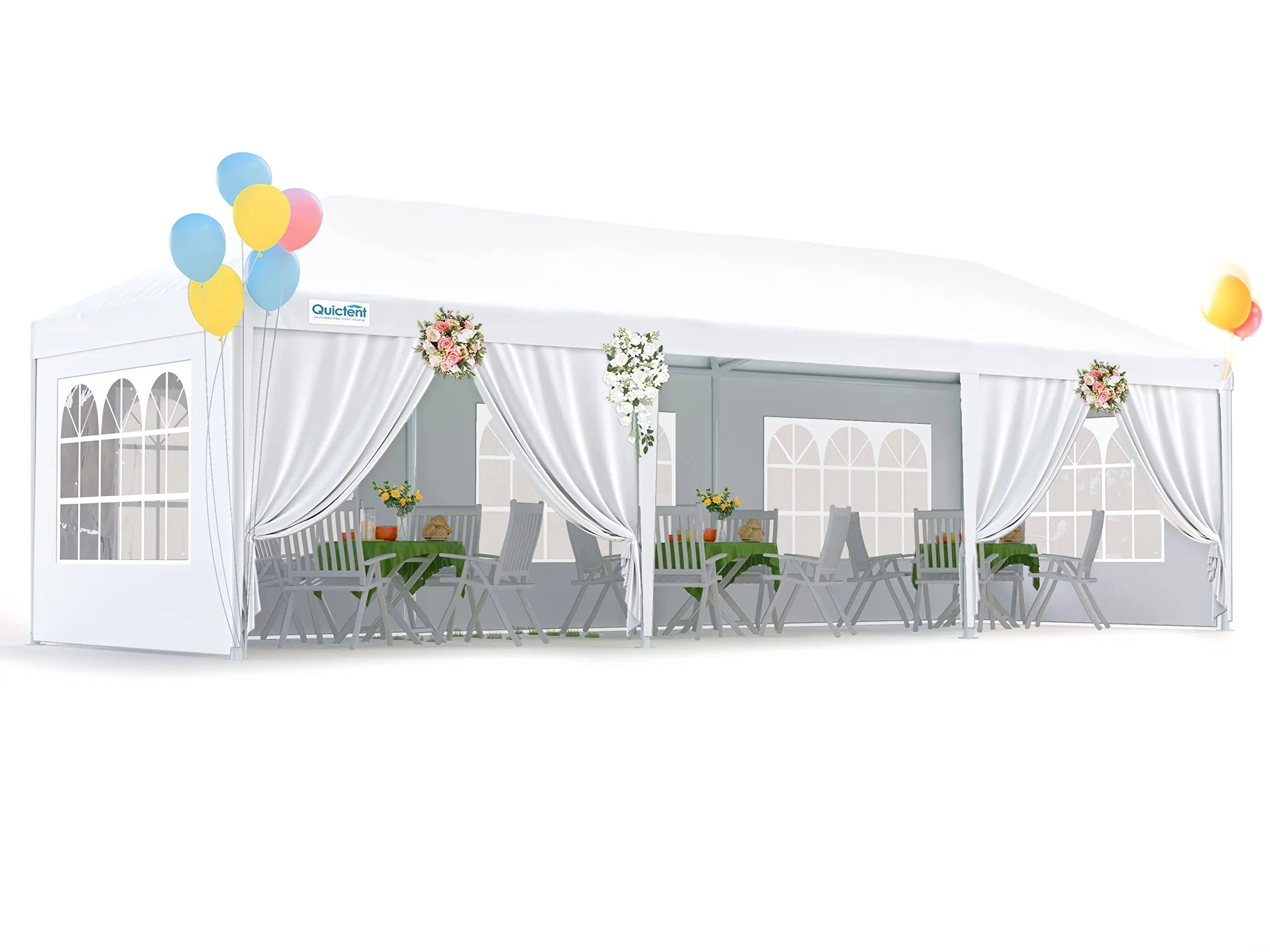 Quictent 10x20/10x30 Party Tent White