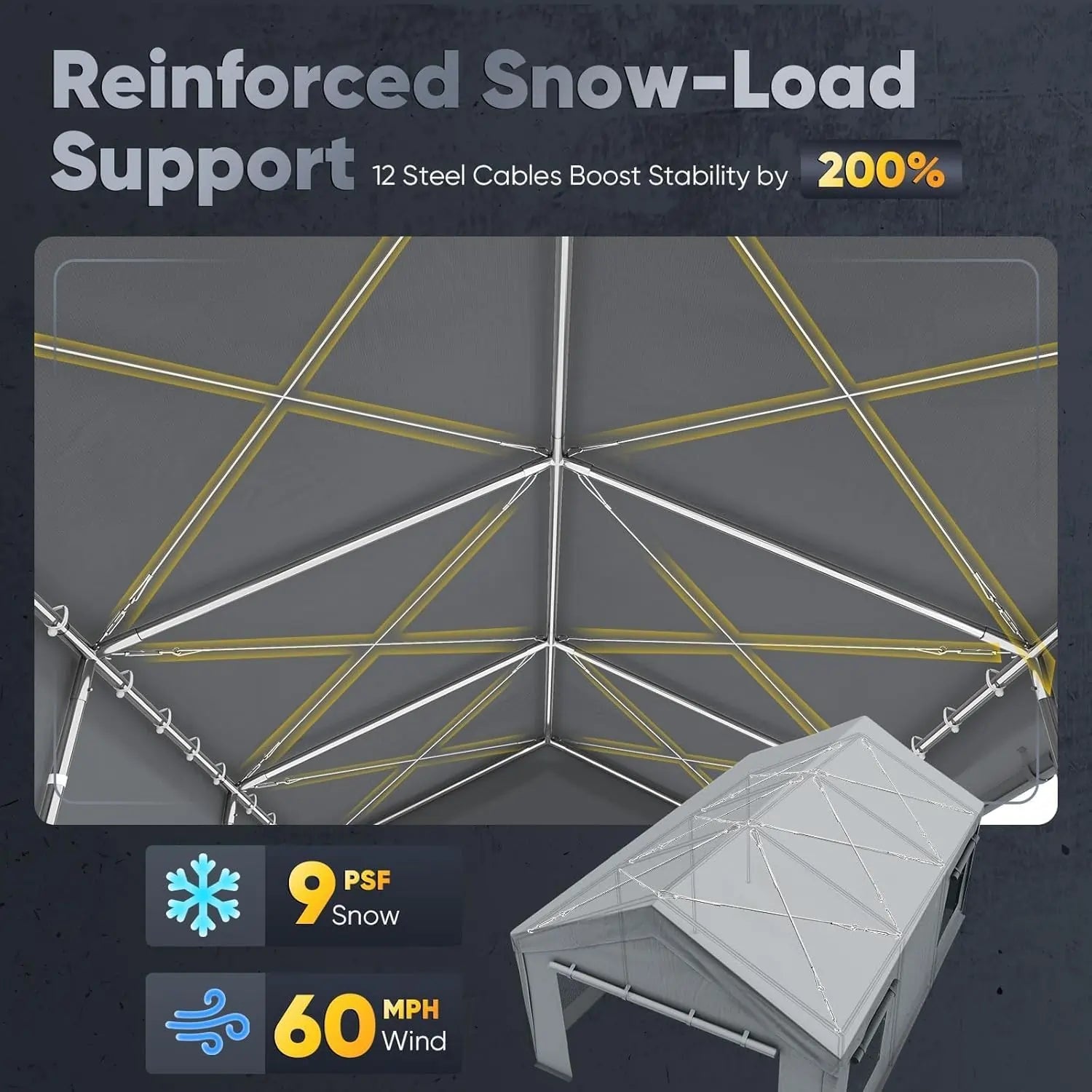 Snowproof Steel Cables#color_gray-mesh