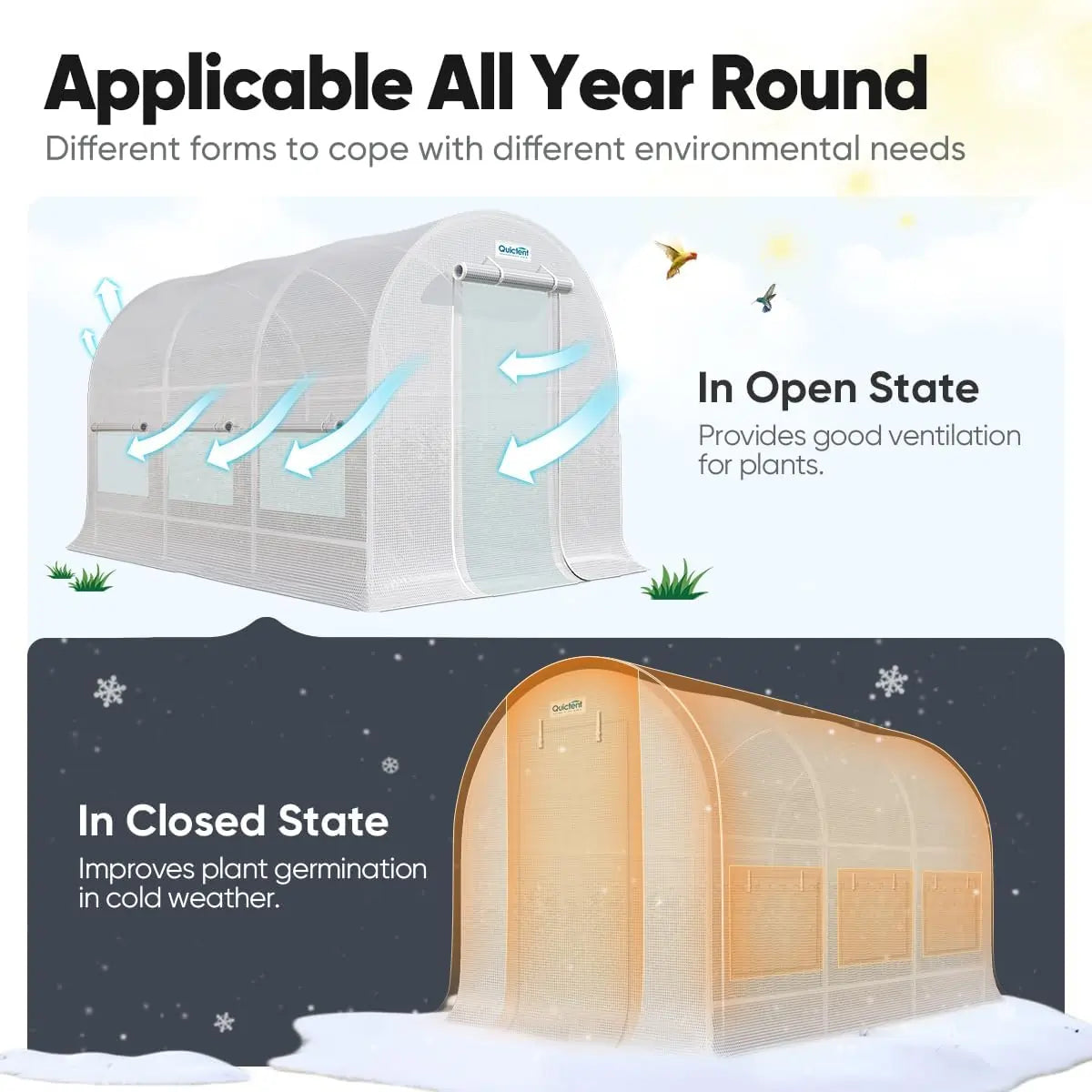 Applicable for all year round#color_white (with 1 door)