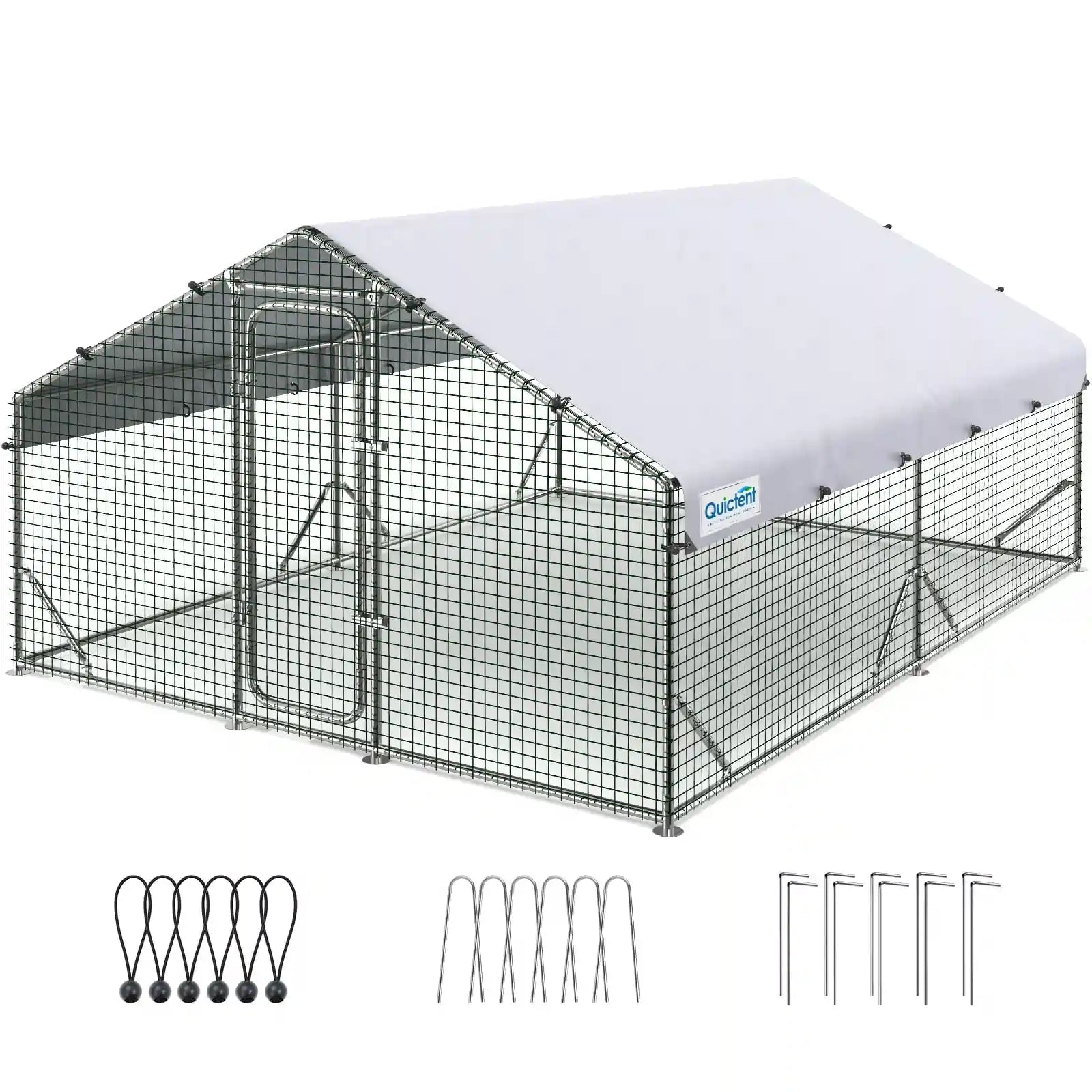 12x9x6.6FT Quictent Large Metal Chicken Coop#size_12x9FT HardwareCloth-No ladder