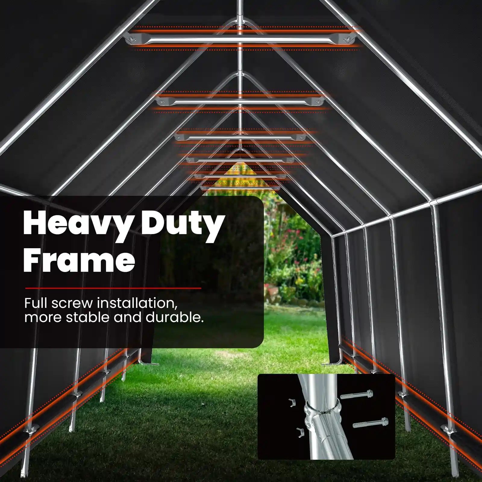 improve the stability of the garage#size_13' x 20'-Peak