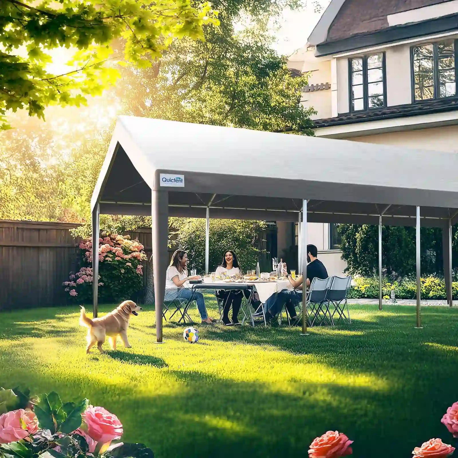 Waterproof Storage Shelter for Car, Boat, RV, Outdoor Equipment#color_13'x25'-Gray