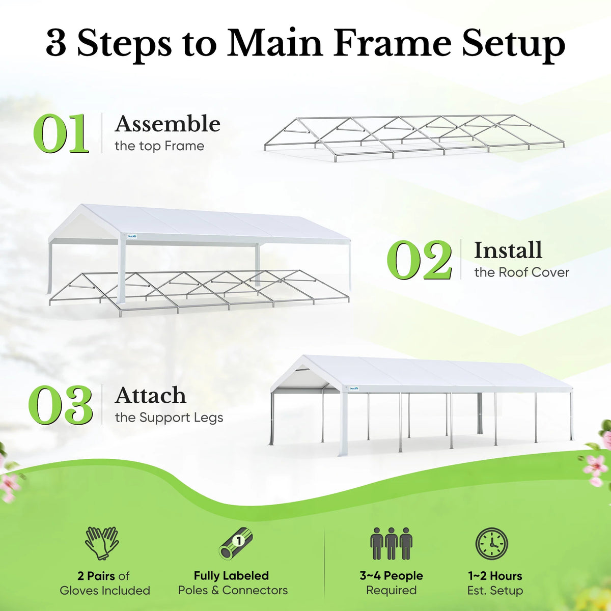 assemble this canopy tent easily#size_16'x32'-basic