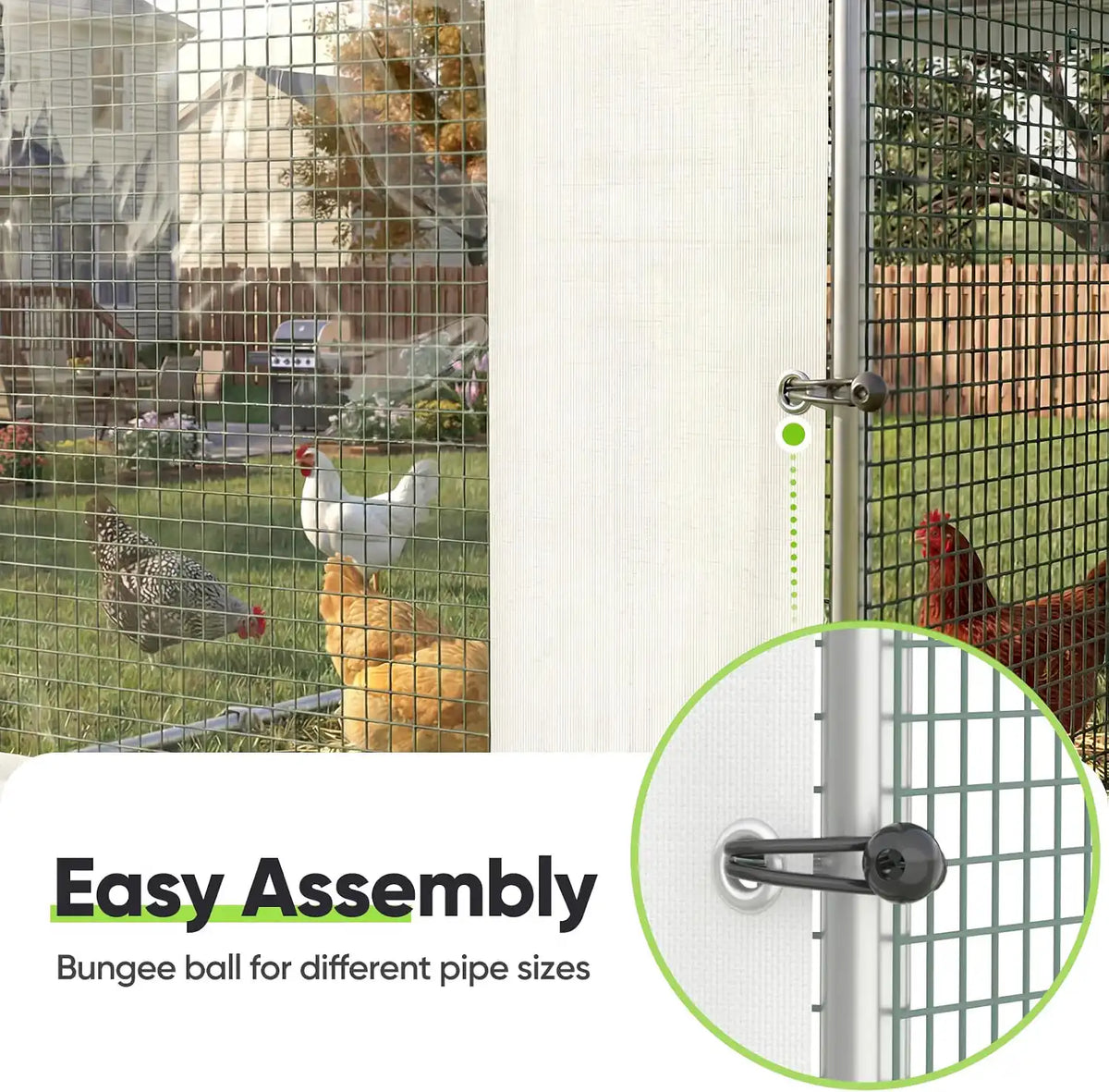 1 PCS Chicken Coop Back Wall Cover White