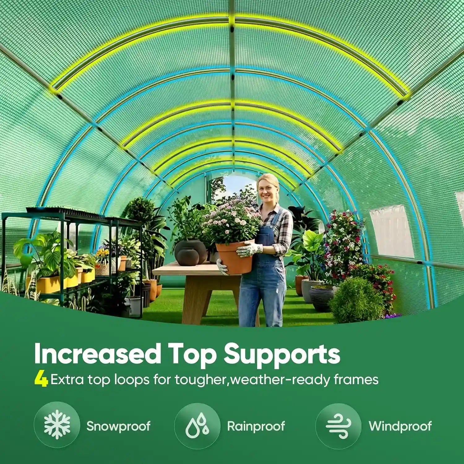 3 rows of stable top crossbars#color_20ft-Green