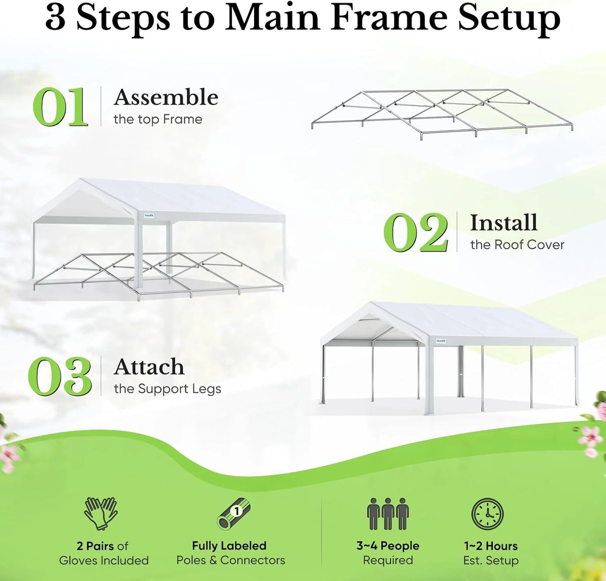 9.9ft peak door height#size_20' x 20'