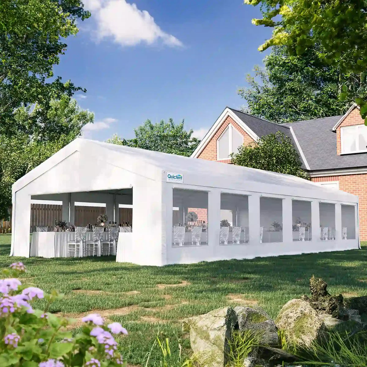 Outdoor Event Shelter#style_Mesh Window