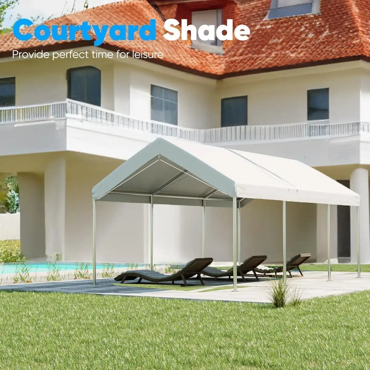 Courtyard Shade#color_white-10'x20'