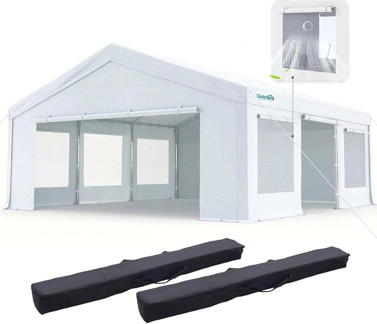 Heavy Duty 20x20FT Party Tent with Ventilated Mesh Window#style_mesh window