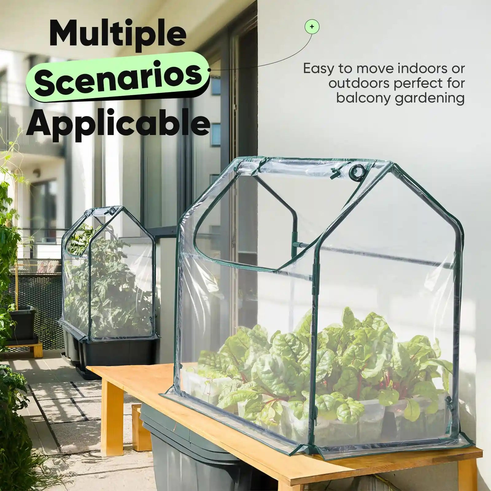 36" x 18" x 33" Mini Greenhouse Clear