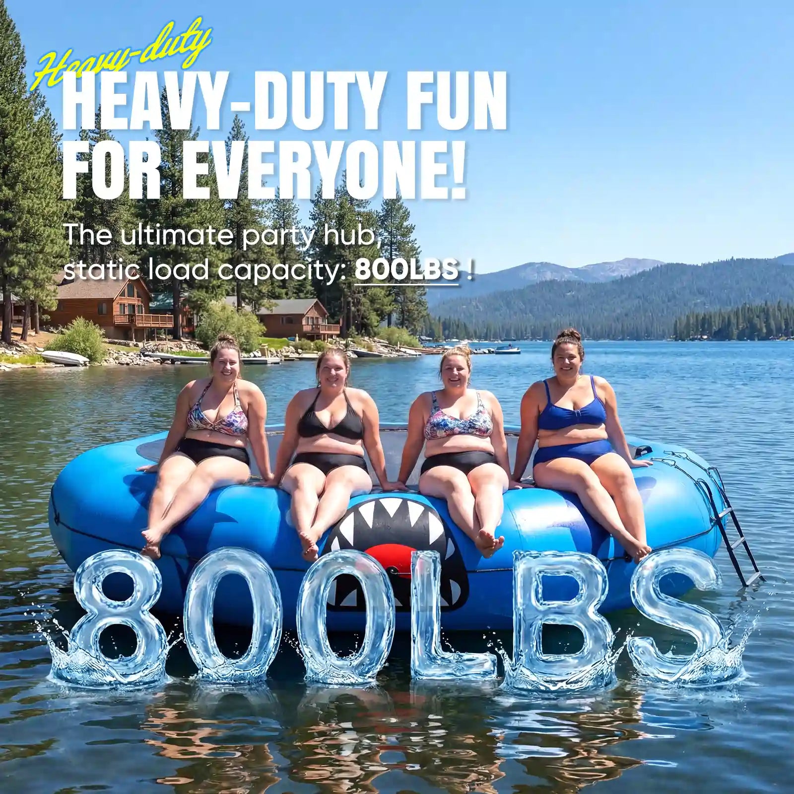 800LBS Inflatable 14FT Water Trampoline