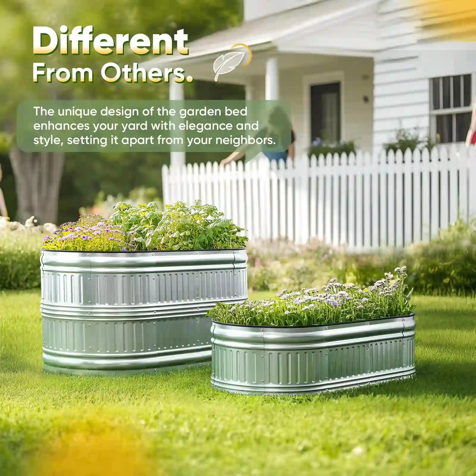 Upgraded Modular DIY Galvanized Planter#color_silver