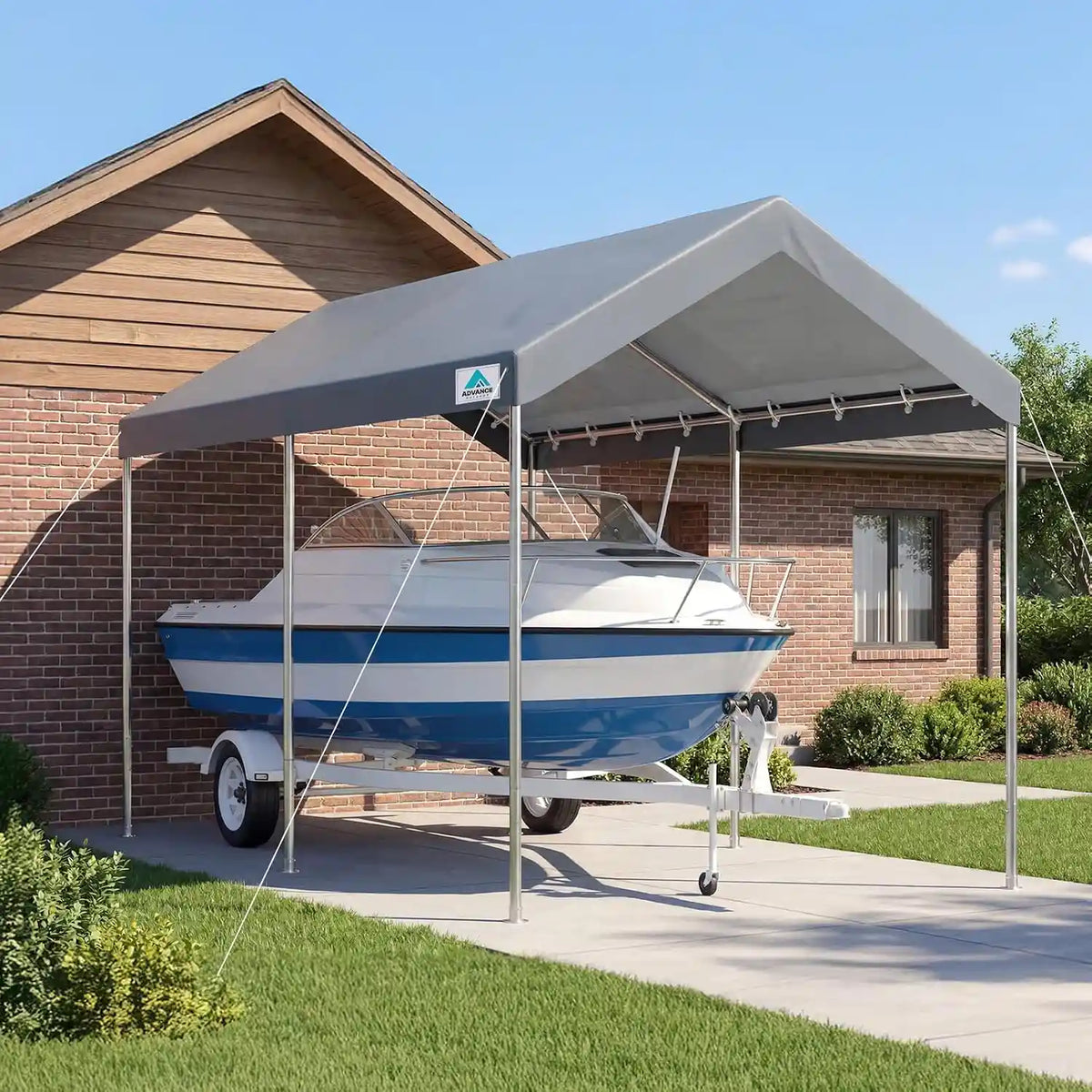 carport shelter#style_gray-10'x15'