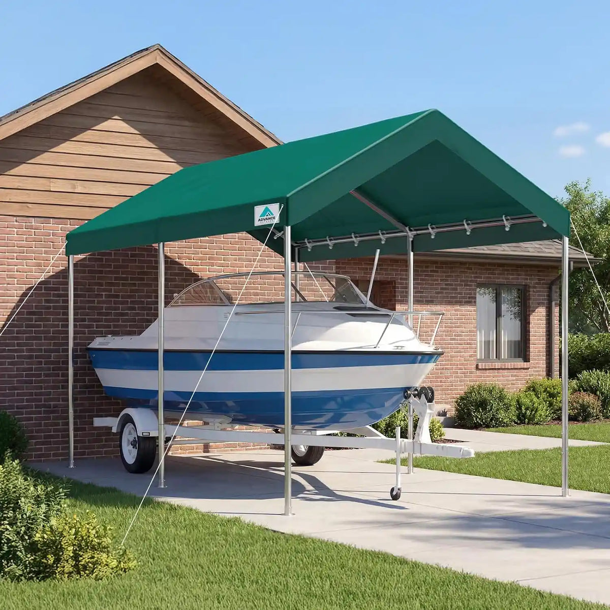Boat Shelter#style_green-10'x15'