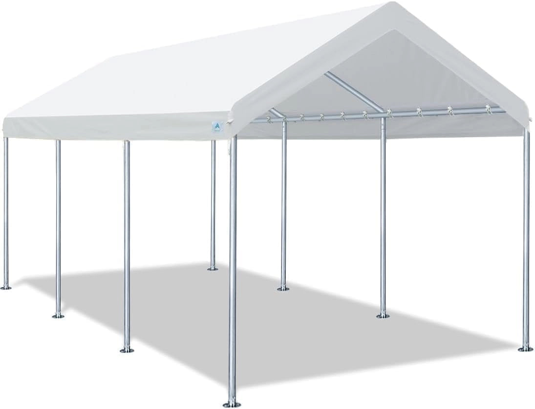 ADVANCE OUTDOOR 10x20 ft Heavy Duty Carport#color_white-10'x20'