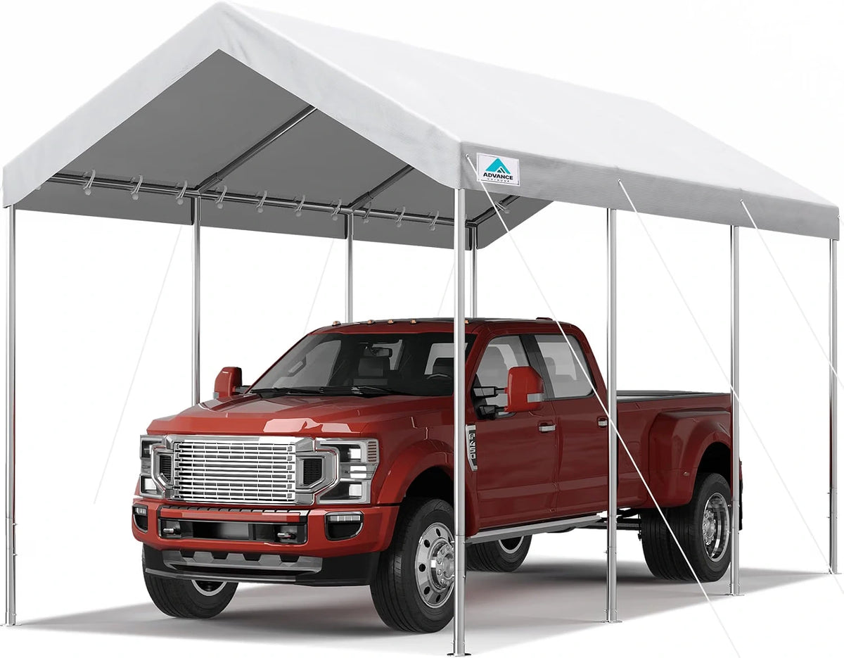 ADVANCE OUTDOOR 10x20 ft Heavy Duty Carport#style_white-10'x20'