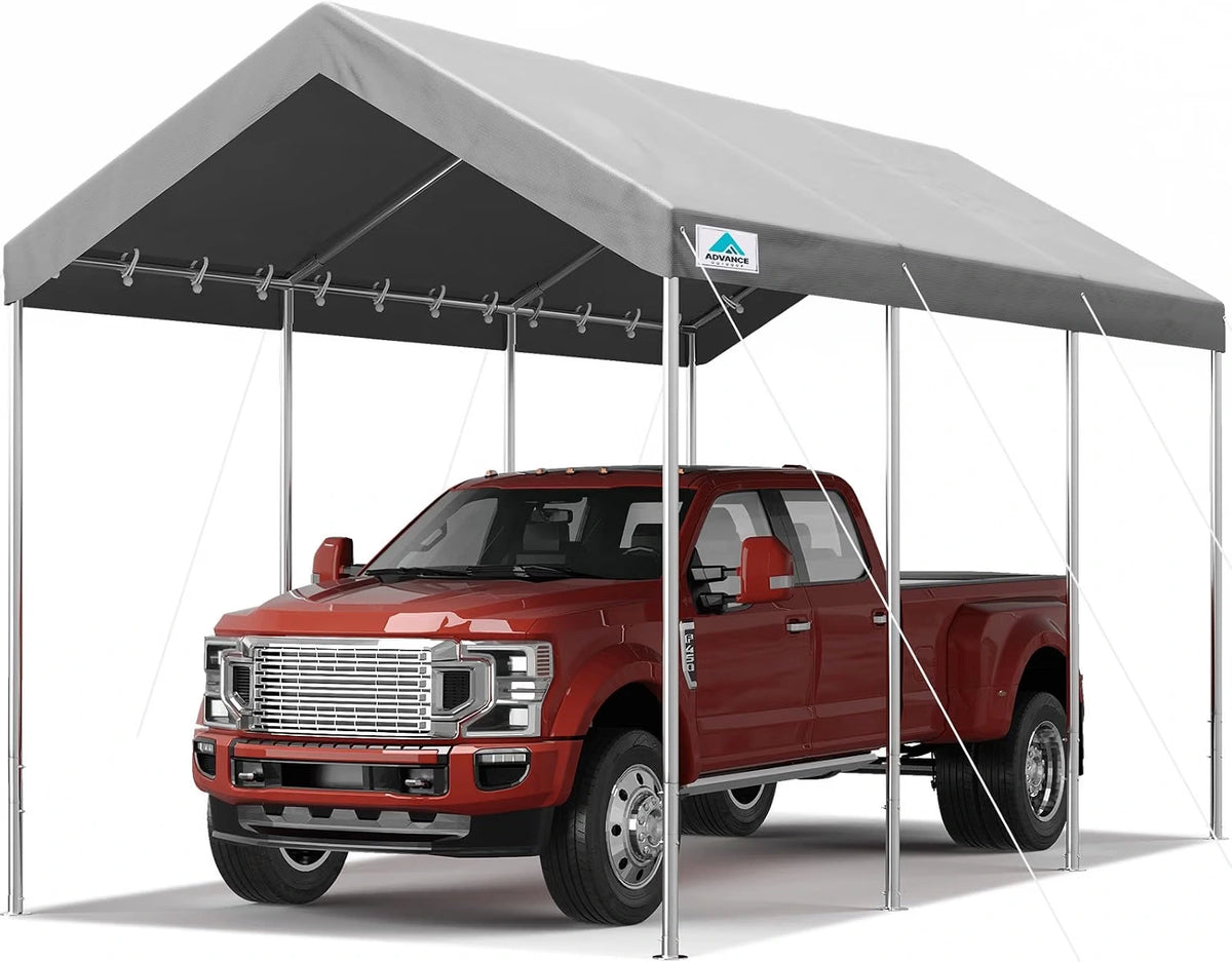 Gray ADVANCE OUTDOOR 10x20 ft Heavy Duty Carport#style_gray-10'x20'