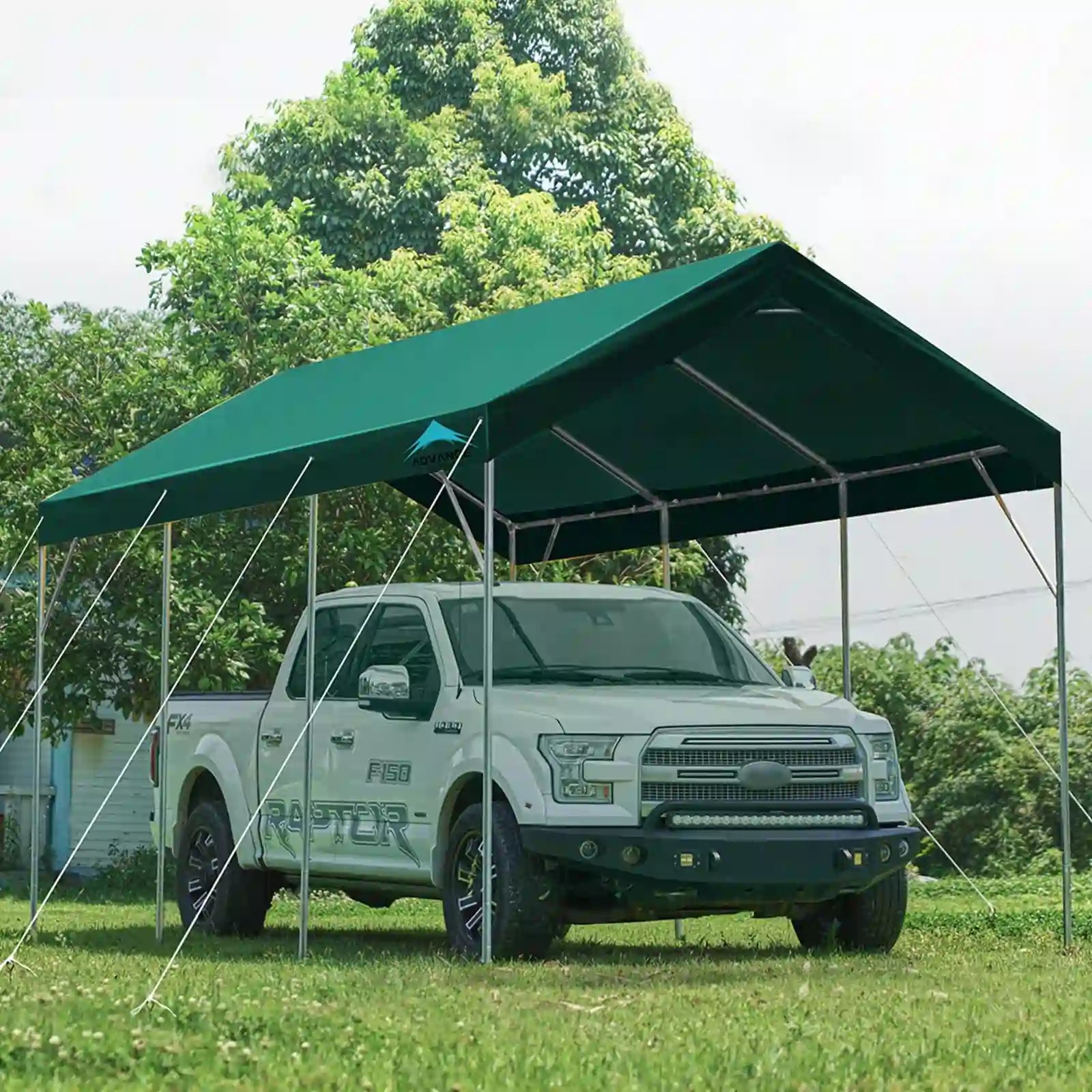 Car Canopy Garage Green#color_green-12'x20'
