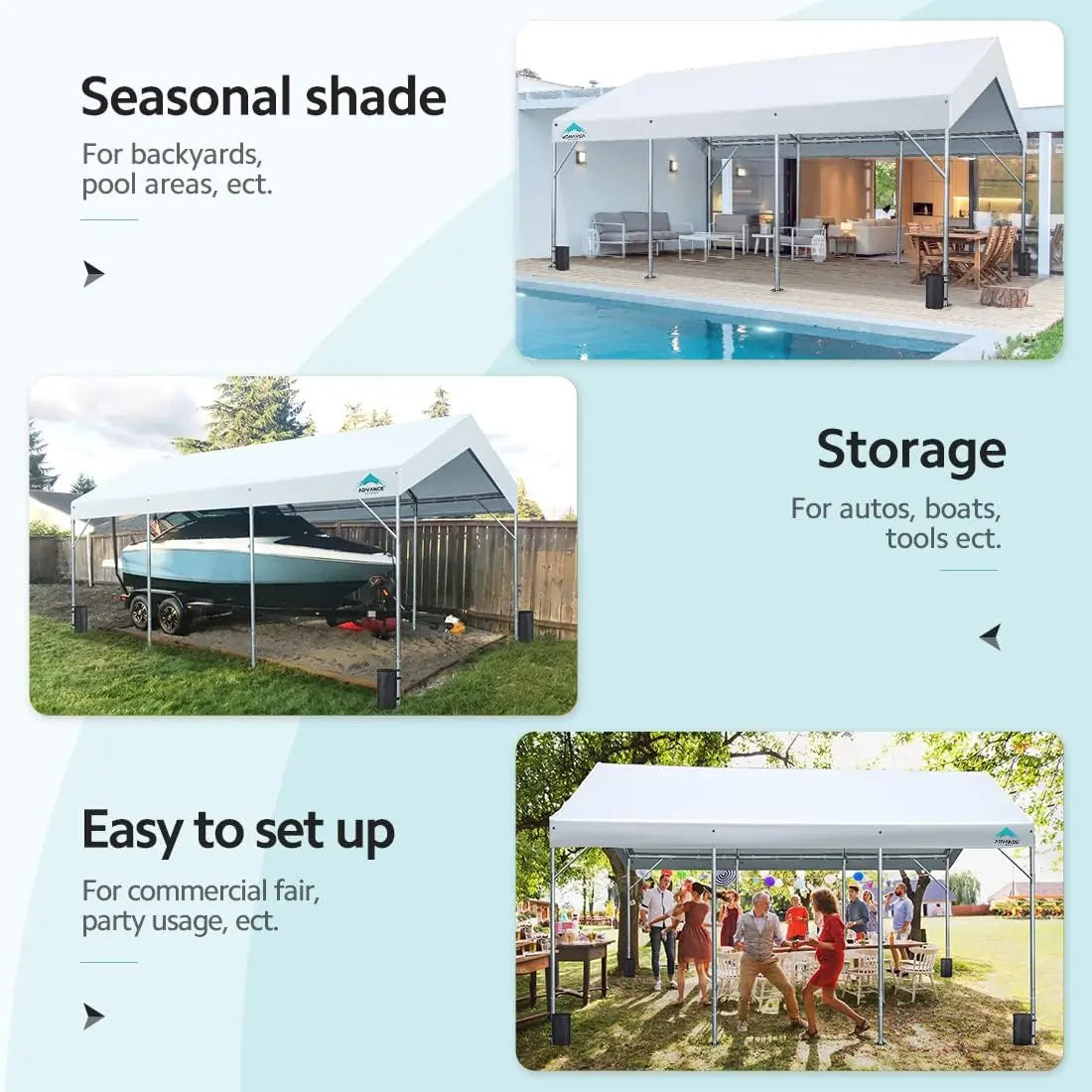 Easy to Set Up & Multipurpose#color_white-12'x20'