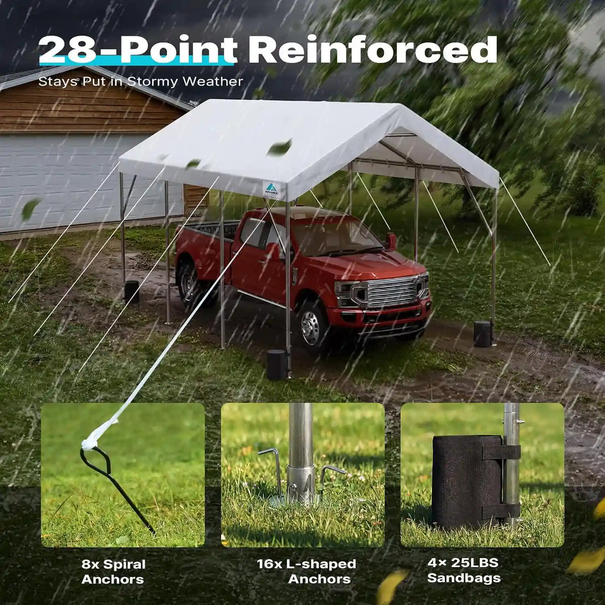 Easy to Set Up & Multipurpose#style_white-12'x20'