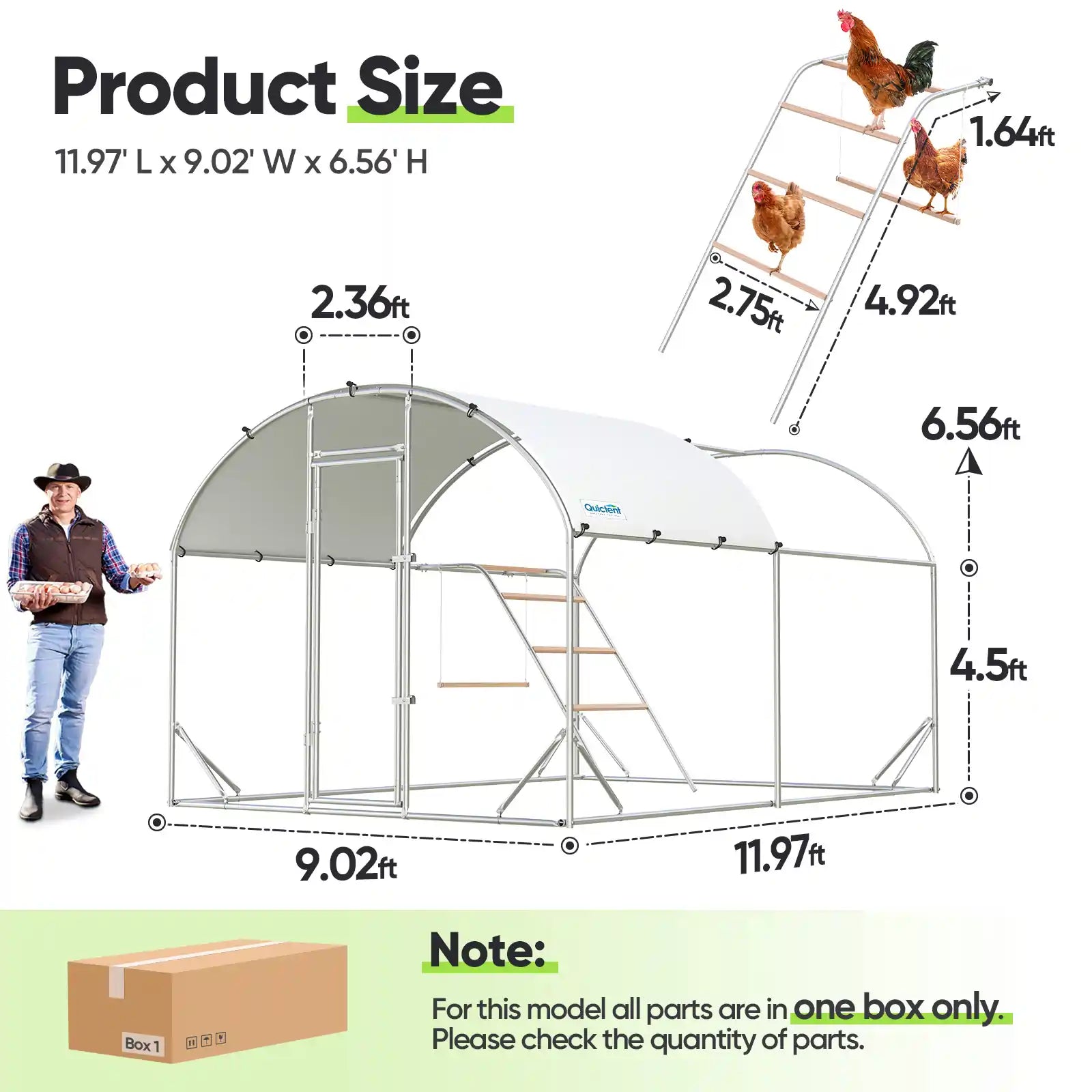 Product Size#size_12x9FT with Ladder+Swing