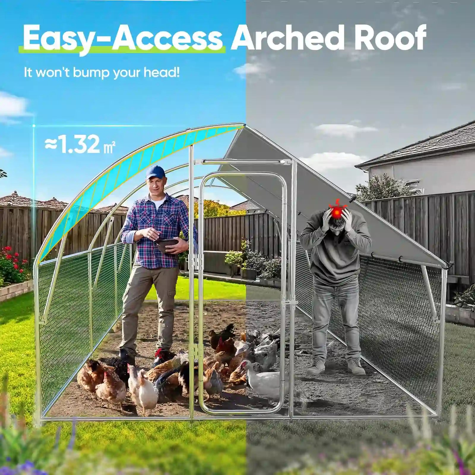 Easy-access arched roof#size_19x10FT with Ladder+Swing