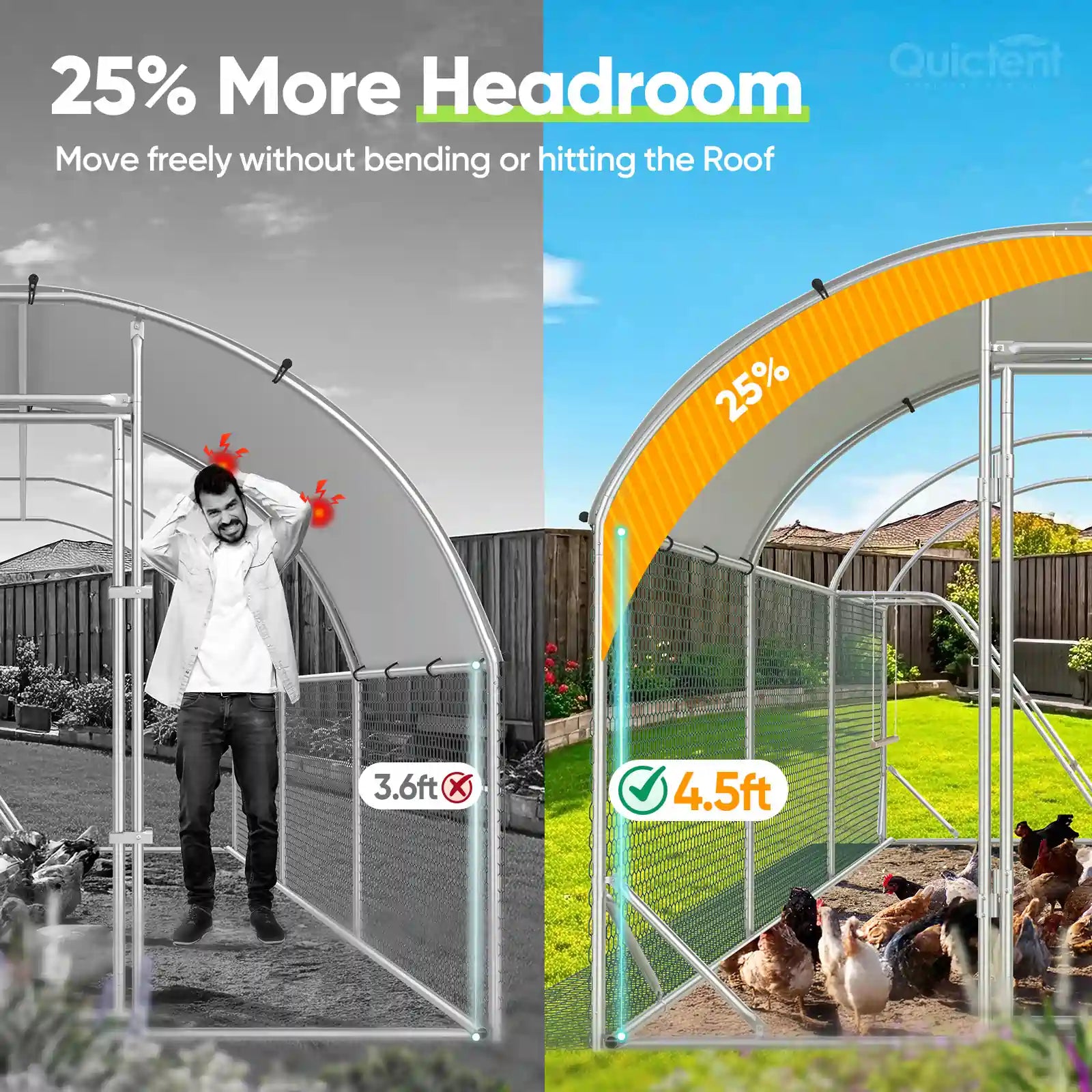 Easy-access arched roof#size_18x9FT with Ladder+Swing