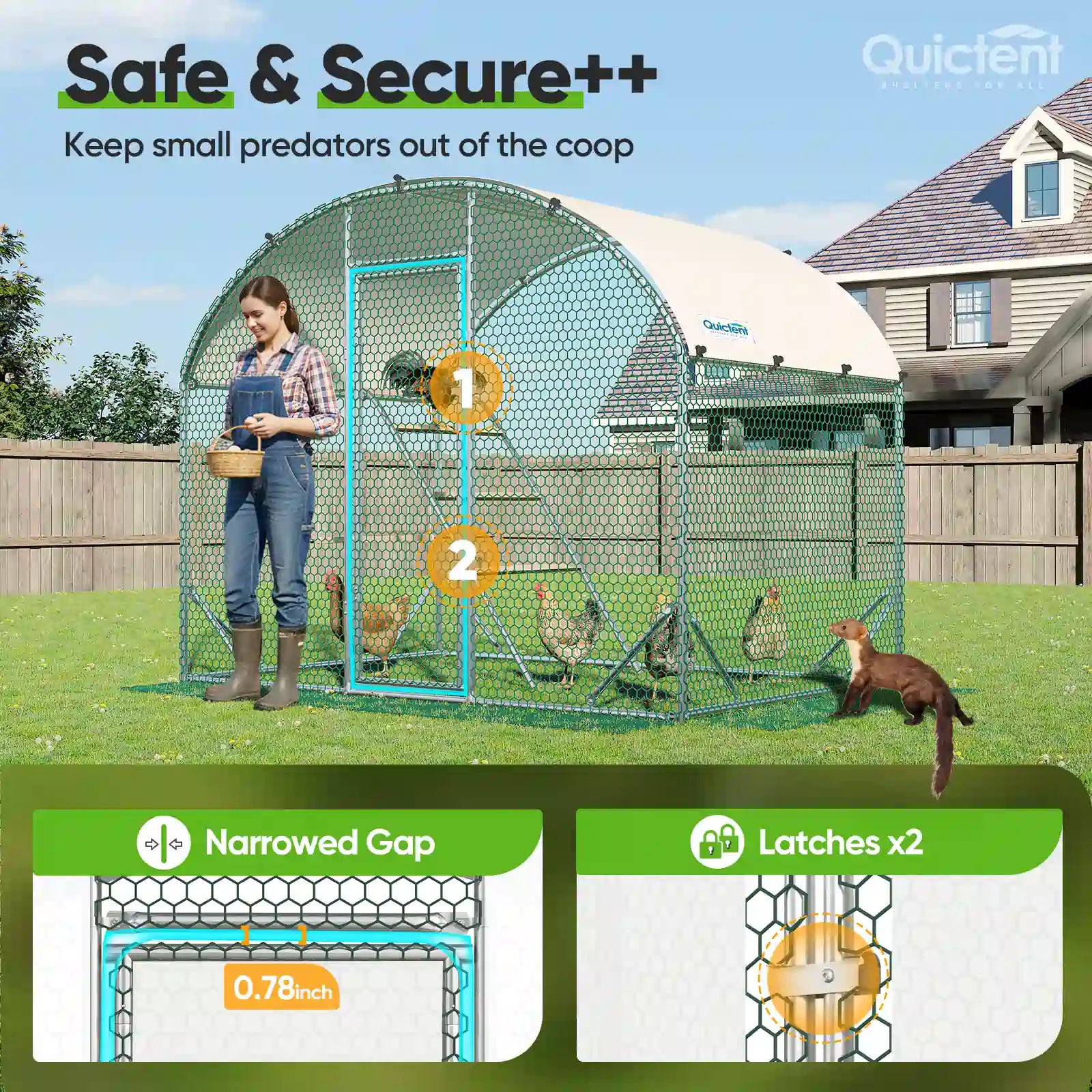 narrowed gap and latches#size_6.5x9FT with Ladder+Swing