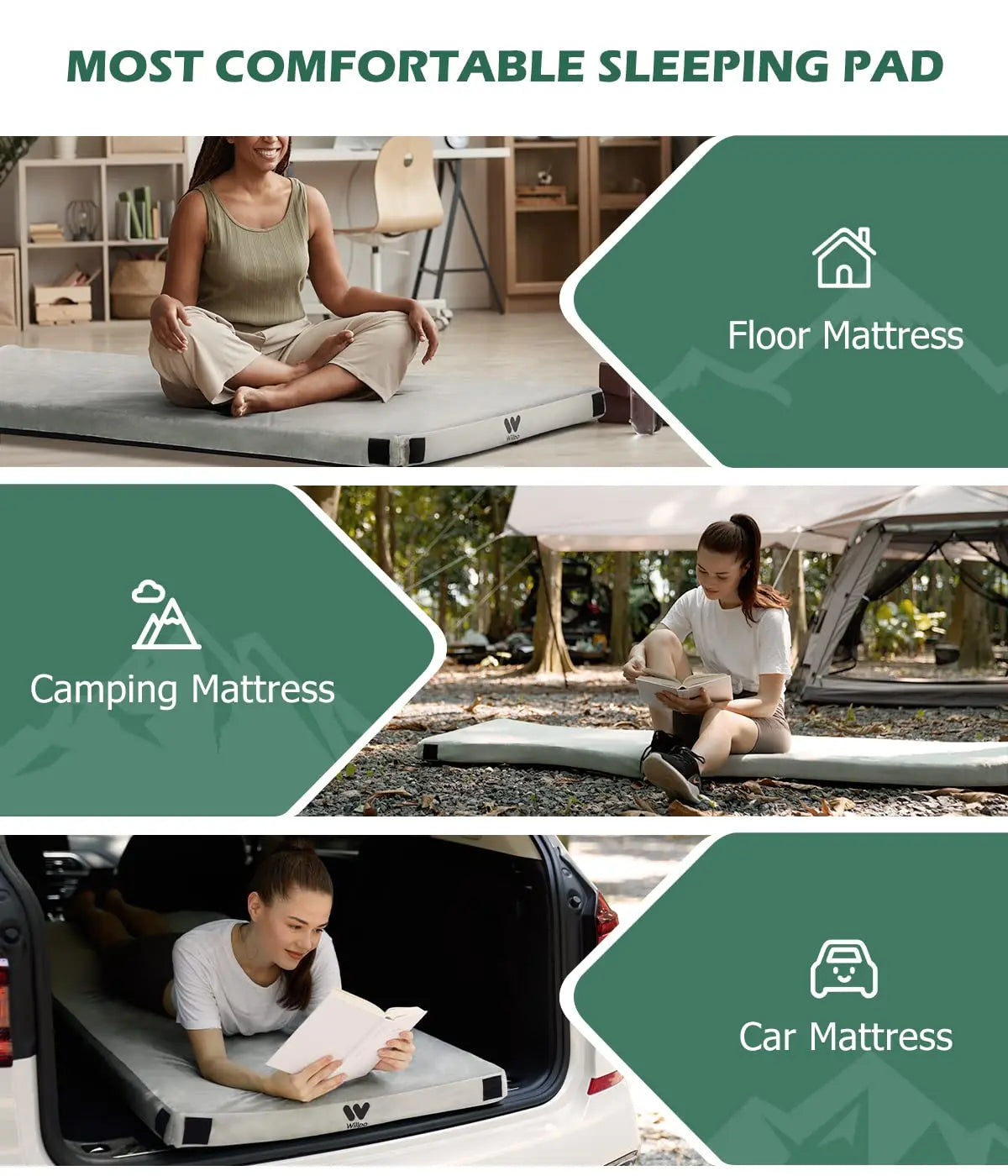 [Free Product] CertiPUR-US Memory Foam Camping Mattress Twin