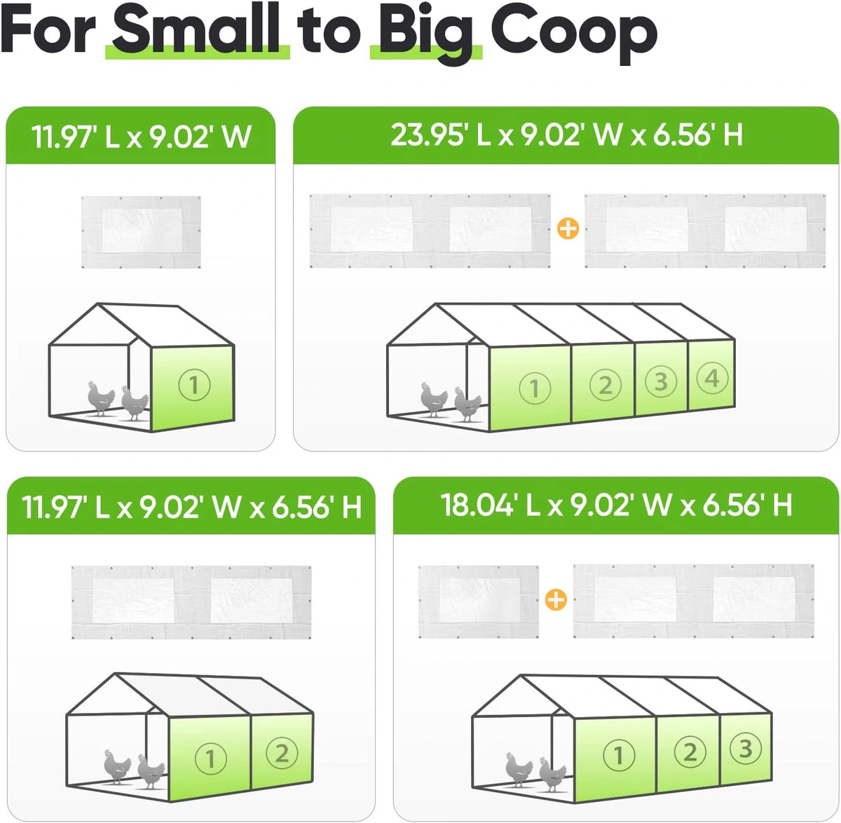 Chicken Coop Sidewall Covers (2-Pack)