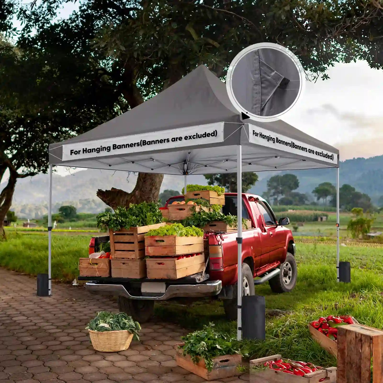 Outdoor Commercial Pop Up Canopy Tent#color_gray