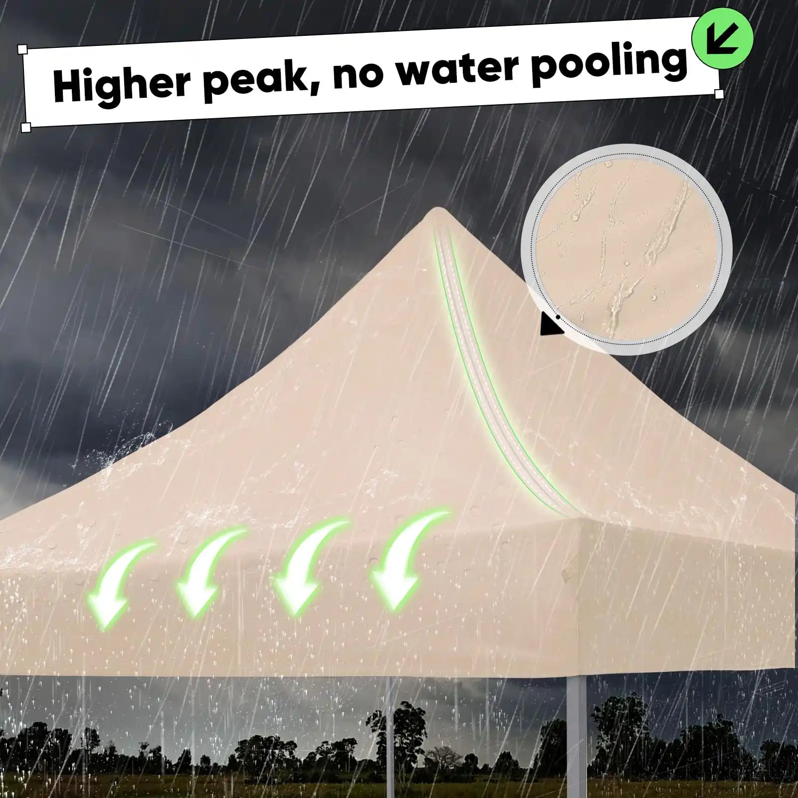 prevent water accumulation#color_beige