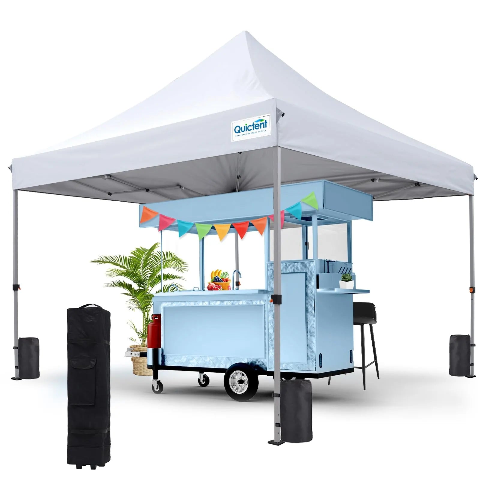 10'x10' Heavy Duty Pop Up Canopy Tent White#color_white