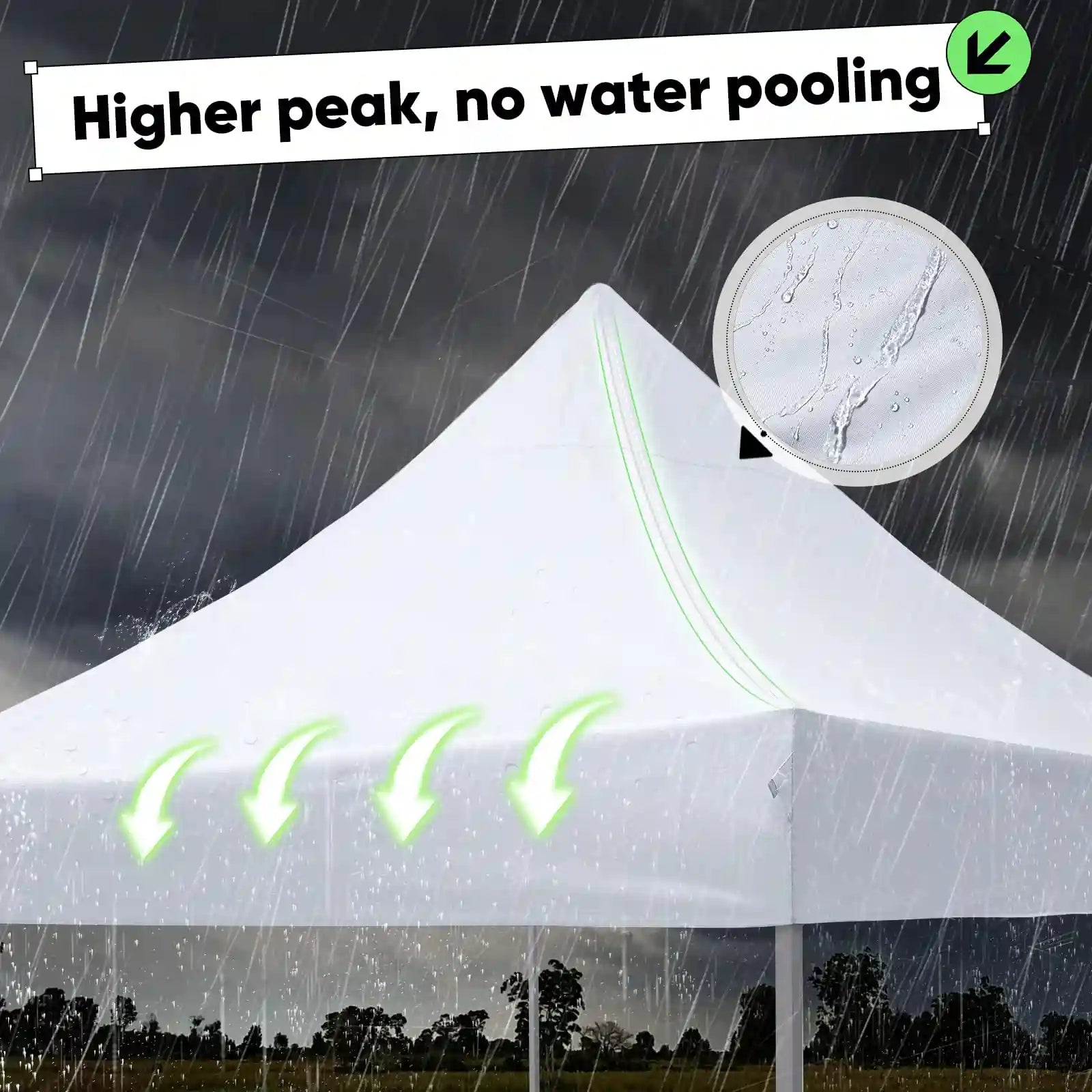 Higher peak and no water pooling#color_white