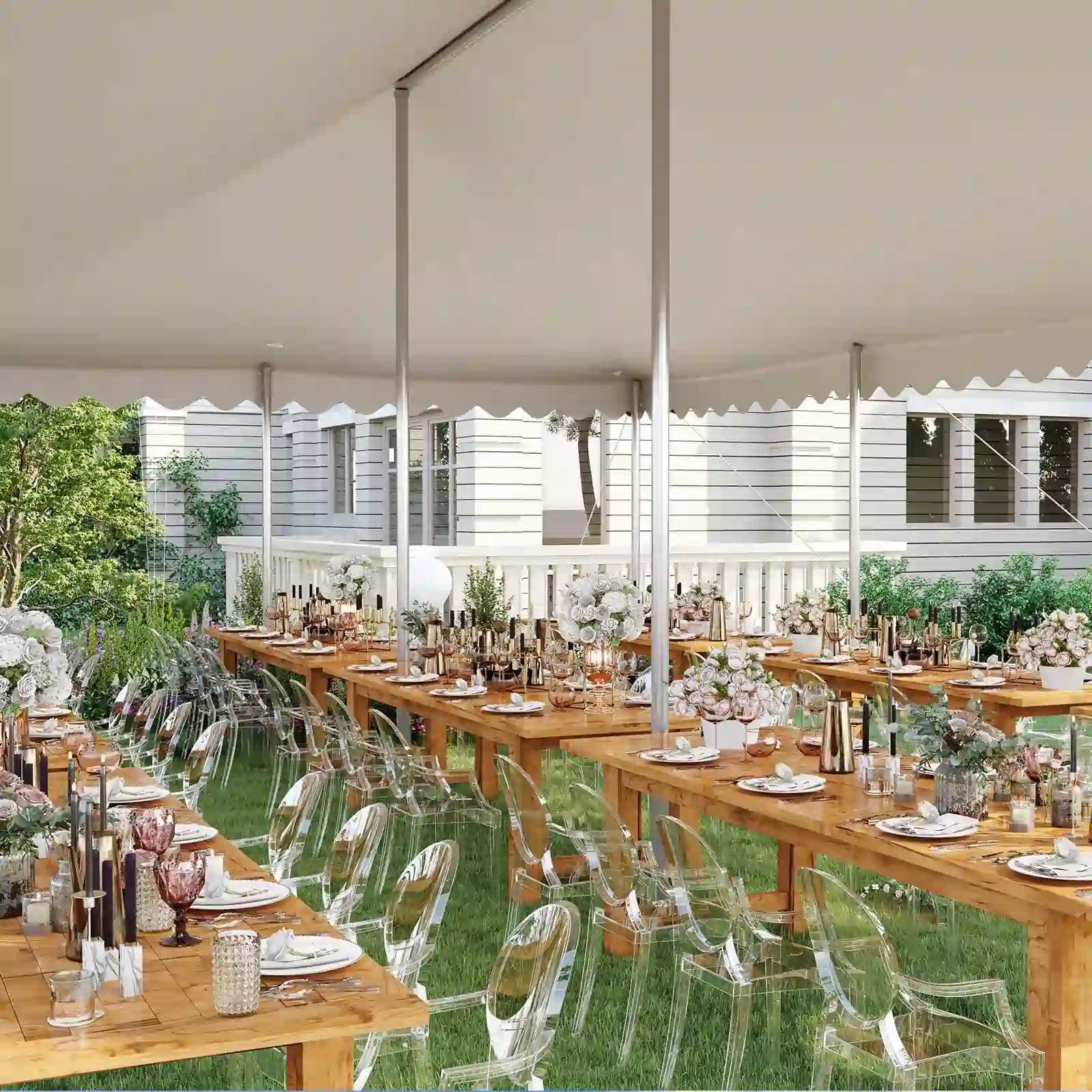 Fire Retardant PVC Canopy#size_20x40ft-White