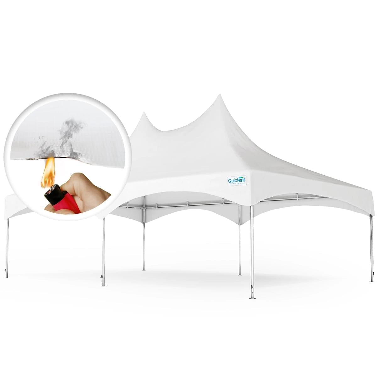 high peak minilite tent Quictent 20'x30'Heavy-Duty White Party Tent with Fire Safety Features