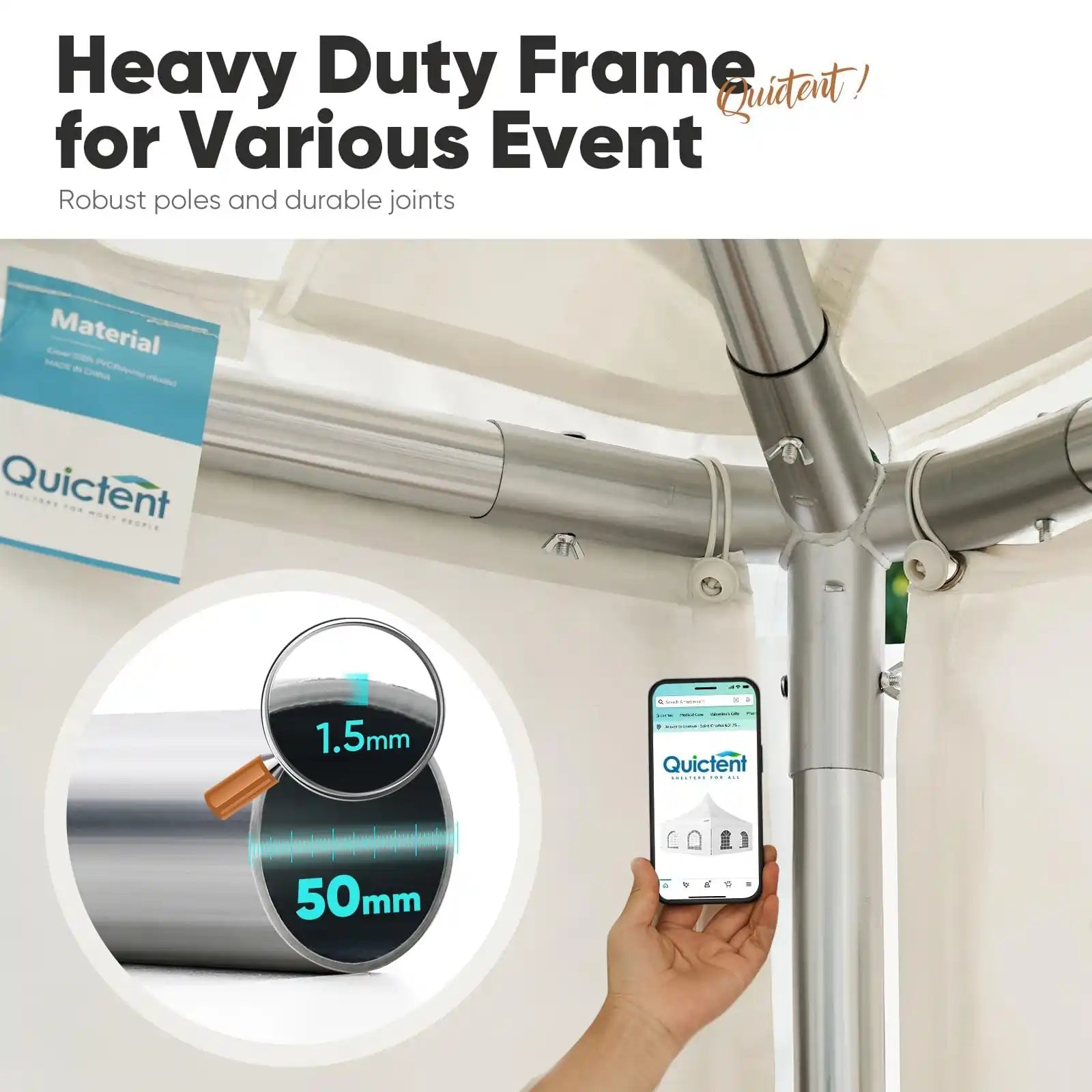 perfect for weddings, parties, baby showers, or any other events#size_20'x20' with 4 sidewalls