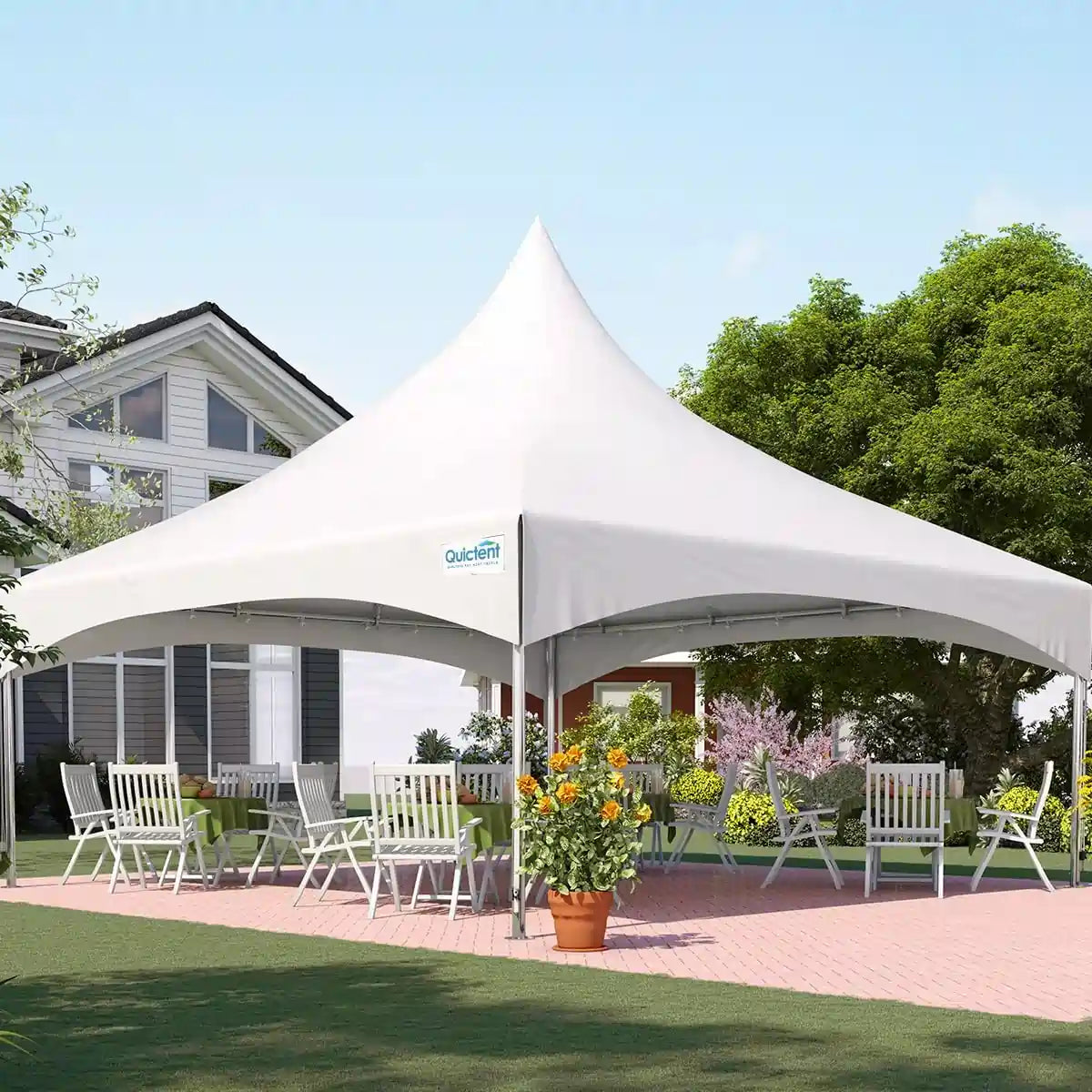 Outdoor Heavy Duty White Party Tent 20x20ft#size_20'x20' with no side