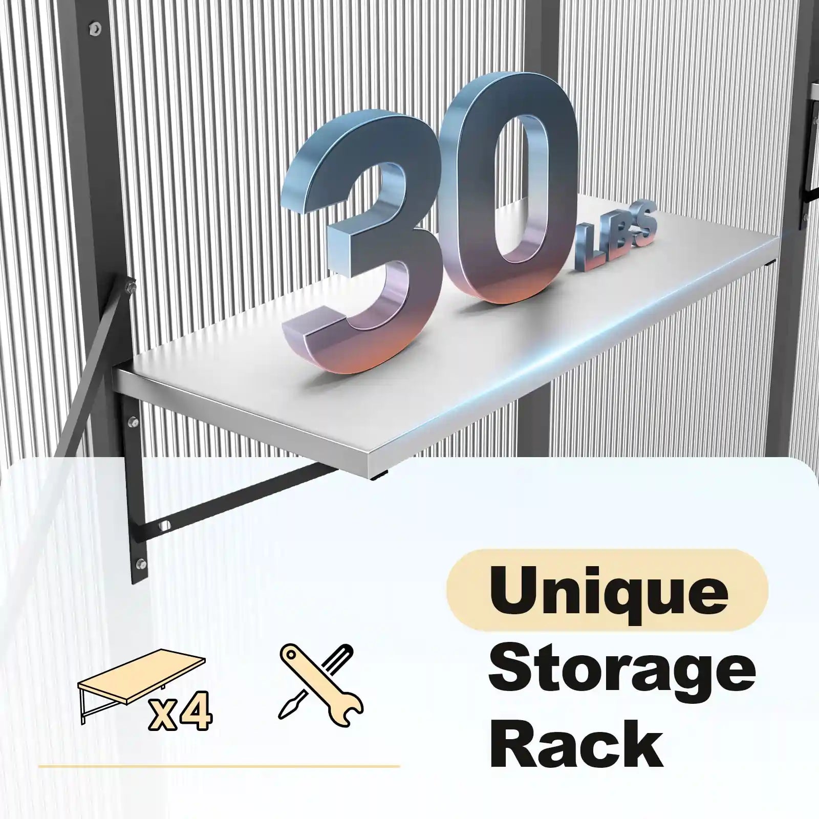 30lbs 2 storage racks#size_9.2X5.6X6.4ft-Black