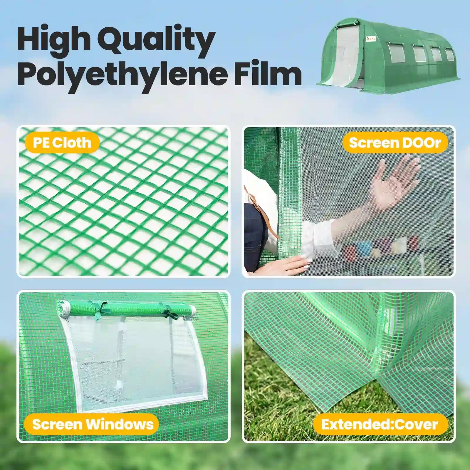 High quality polyethylene film#color_20ft-Green