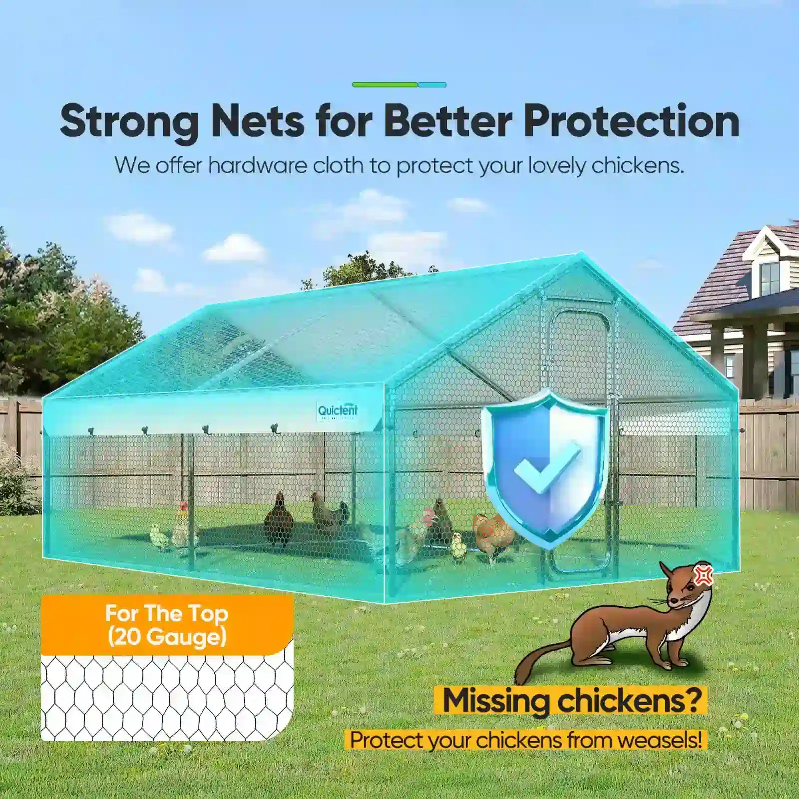 Strong Nets for Better Protection#size_12x9FT WireMesh-No ladder