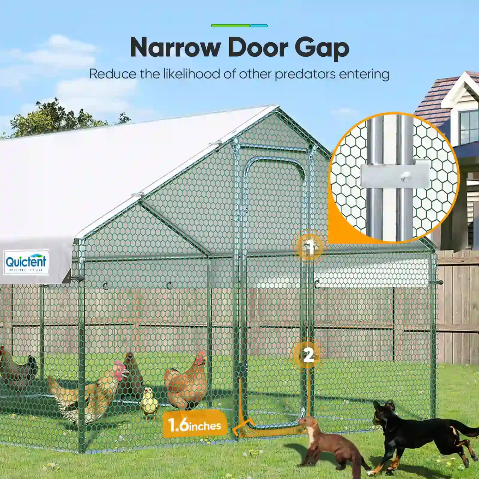 Narrow Door Gap#size_12x9FT WireMesh-No ladder