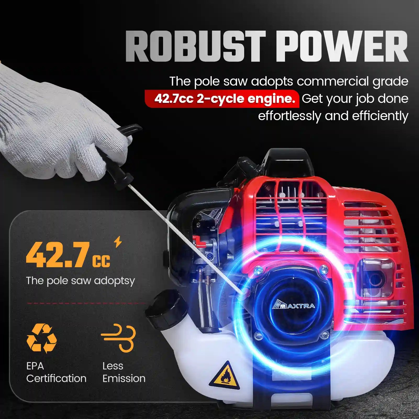 42.7CC Gas Pole Saw
#style_5-in-1 saw head